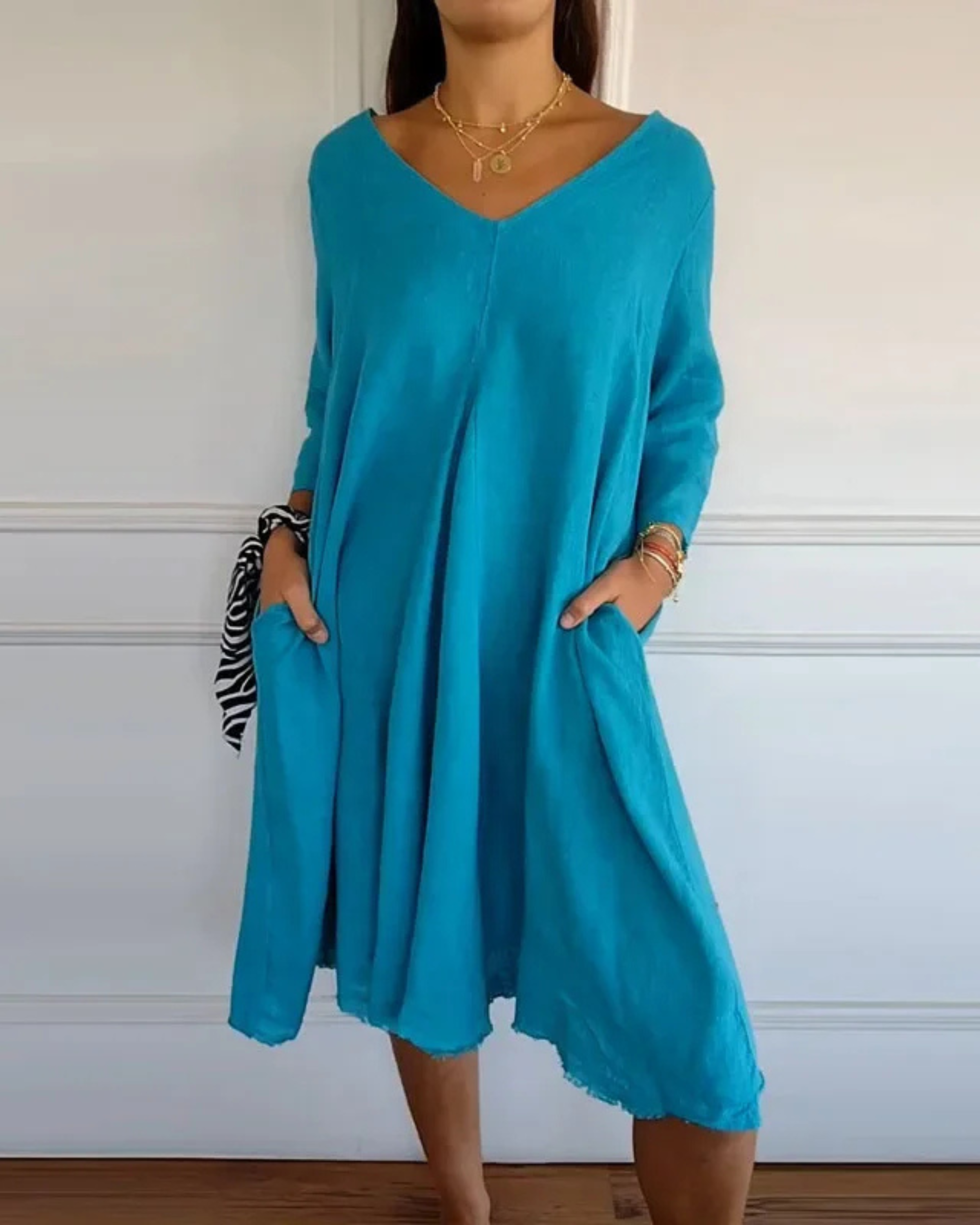 TERESA - 3/4 SLEEVE COMFY DRESS