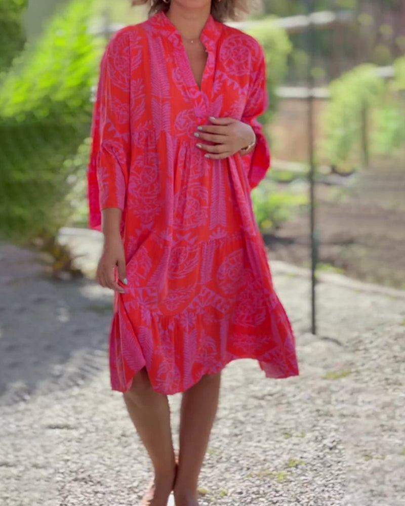 SARA - Boho loose 3/4 sleeve dress