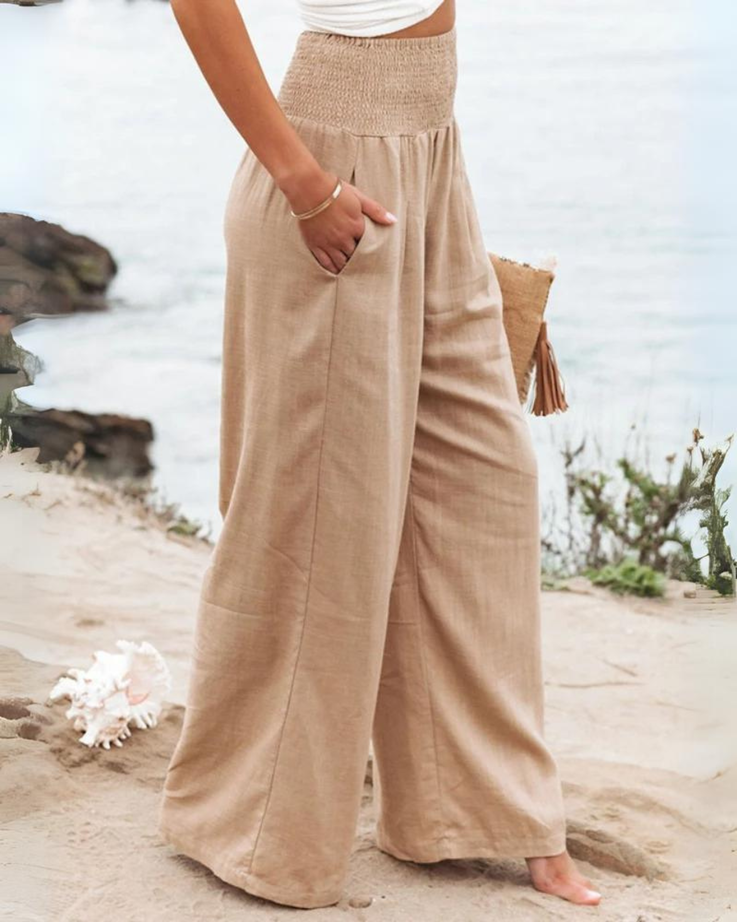 Ubud - High waist cotton pants