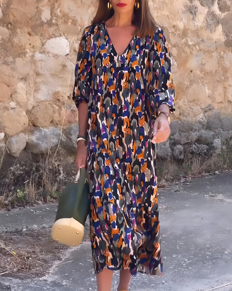 ASIRA - BOHO PRINTED DRESS