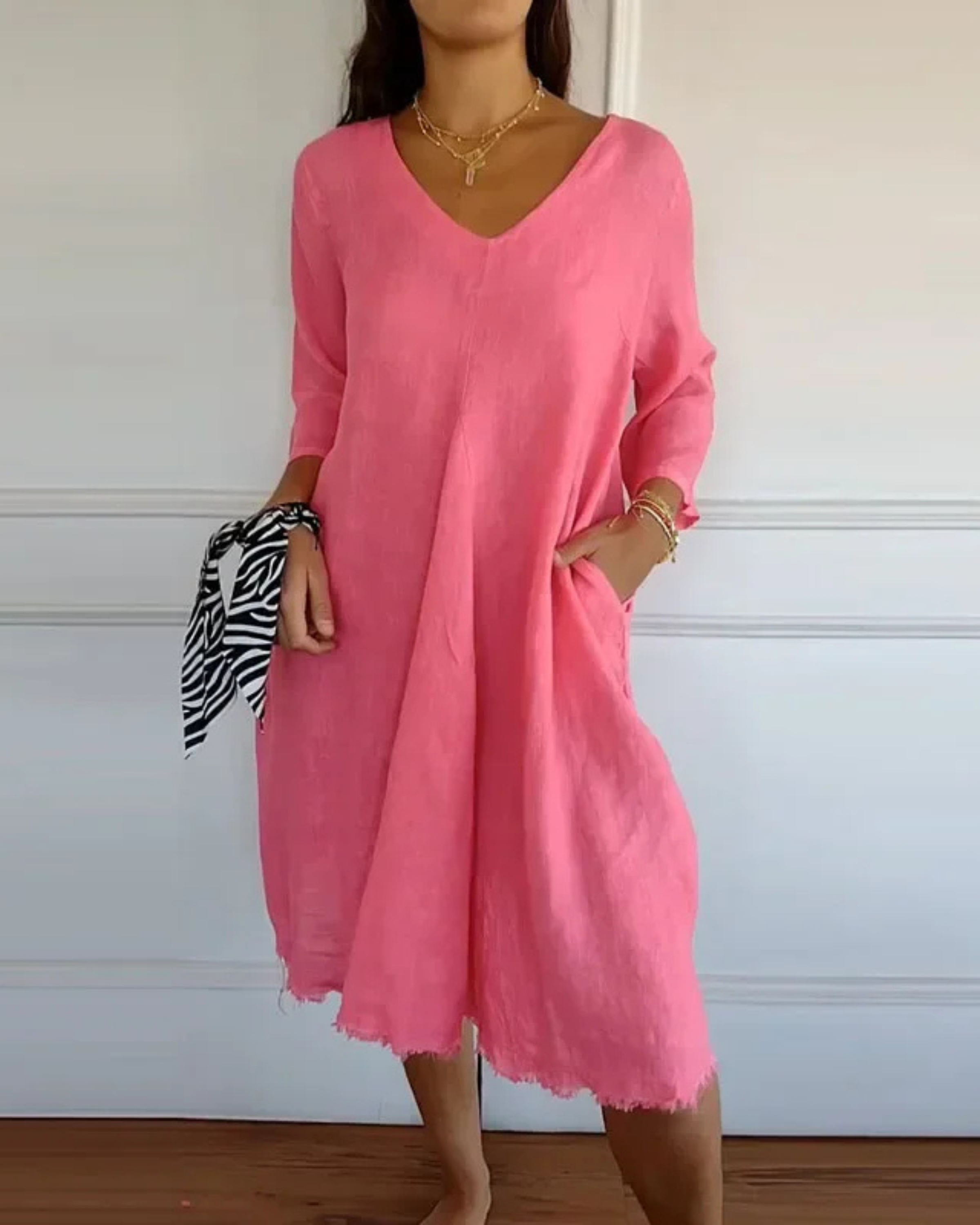 TERESA - 3/4 SLEEVE COMFY DRESS